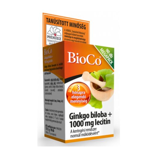 Ginkgo Biloba + 1000mg Lecitin 90db kapszula BioCo