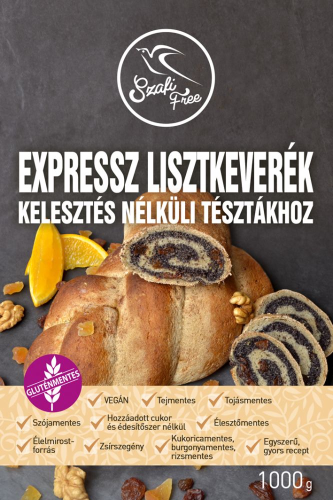 Szafi Free Expressz Lisztkeverék kelesztés nélküli tésztákhoz 1kg Szafi Free Expressz Lisztkeverék kelesztés nélküli tésztákhoz 1kg