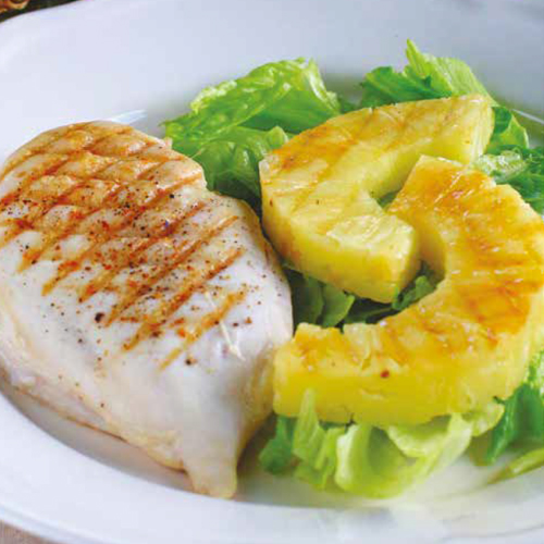 grillezett csirkemell grillezett ananásszal