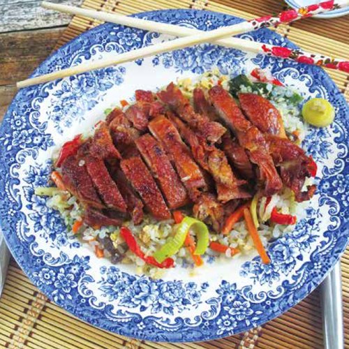 pekingi kacsamell wokzöldséggel