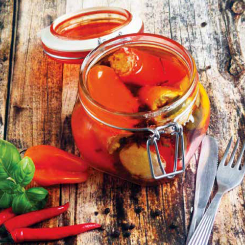 sajttal töltött mini paprika