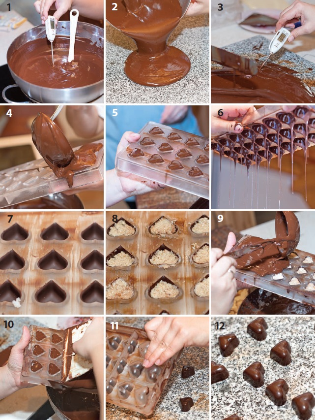 Kókuszos és diós szívbonbon