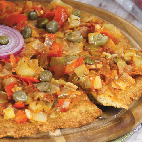 Zöldséges pizza