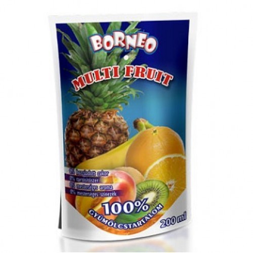 Vegyes 100% gyümölcsital 200ml Borneo Vegyes 100% gyümölcsital 200ml Borneo
