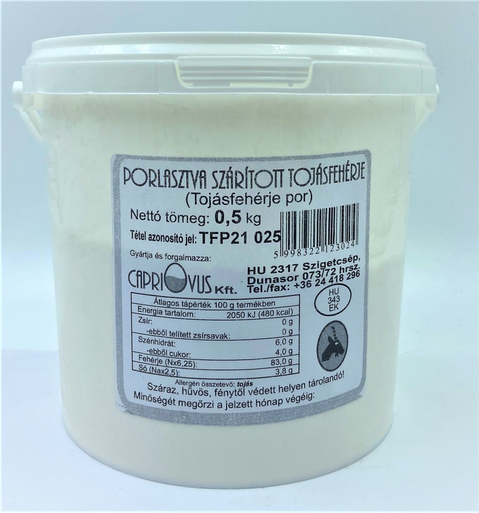 Tojásfehérje por 500g Capriovus Tojásfehérje por 500g Capriovus