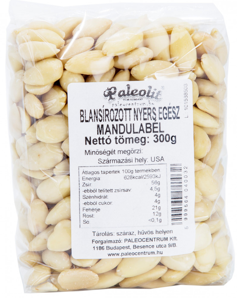 Mandulabél blans, nyers, egész 300g Mandulabél blans, nyers, egész 300g