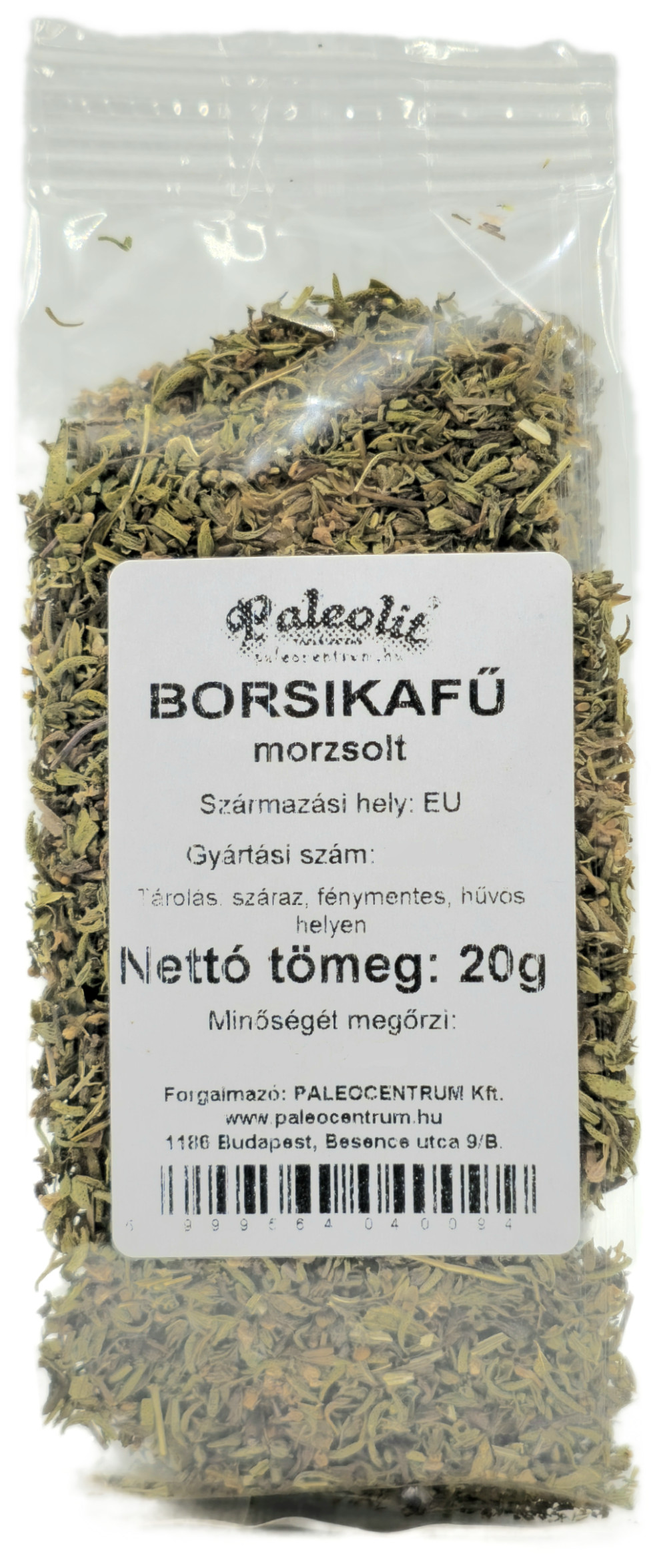 Borsikafű morzsolt 20g Paleolit Borsikafű morzsolt 20g Paleolit