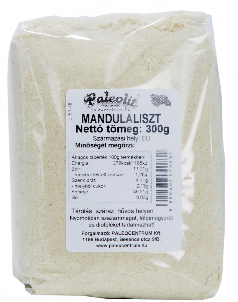 Mandulaliszt BOPP 300g Paleolit Mandulaliszt BOPP 300g Paleolit
