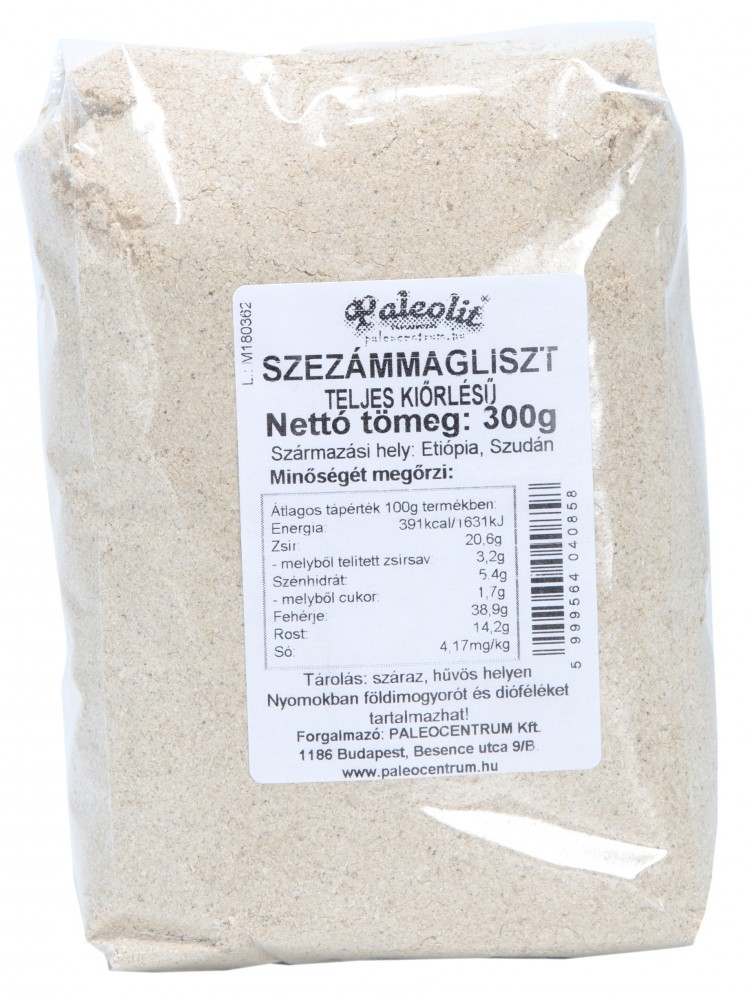 Szezámliszt teljes kiőrlésű 300g Paleolit Szezámliszt teljes kiőrlésű 300g Paleolit