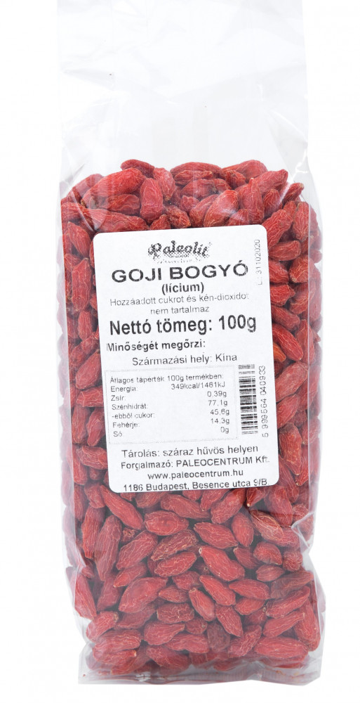 Goji bogyó (aszalt lícium) 100g Paleolit Goji bogyó (aszalt lícium) 100g Paleolit
