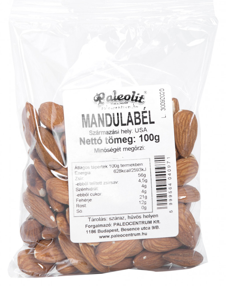 Mandulabél héjas 100g Paleolit Mandulabél héjas 100g Paleolit
