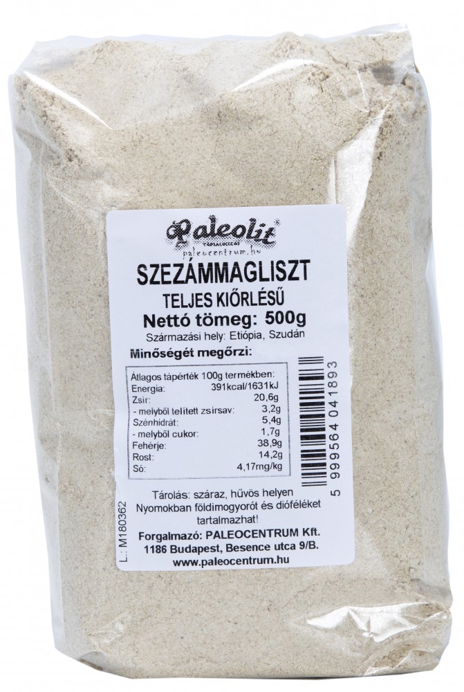 Szezámliszt teljes kiőrlésű 500g Paleolit Szezámliszt teljes kiőrlésű 500g Paleolit