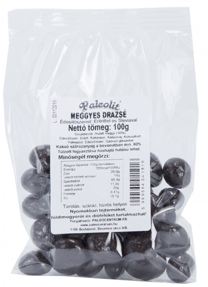 Meggyes drazsé 100g Paleolit Meggyes drazsé 100g Paleolit