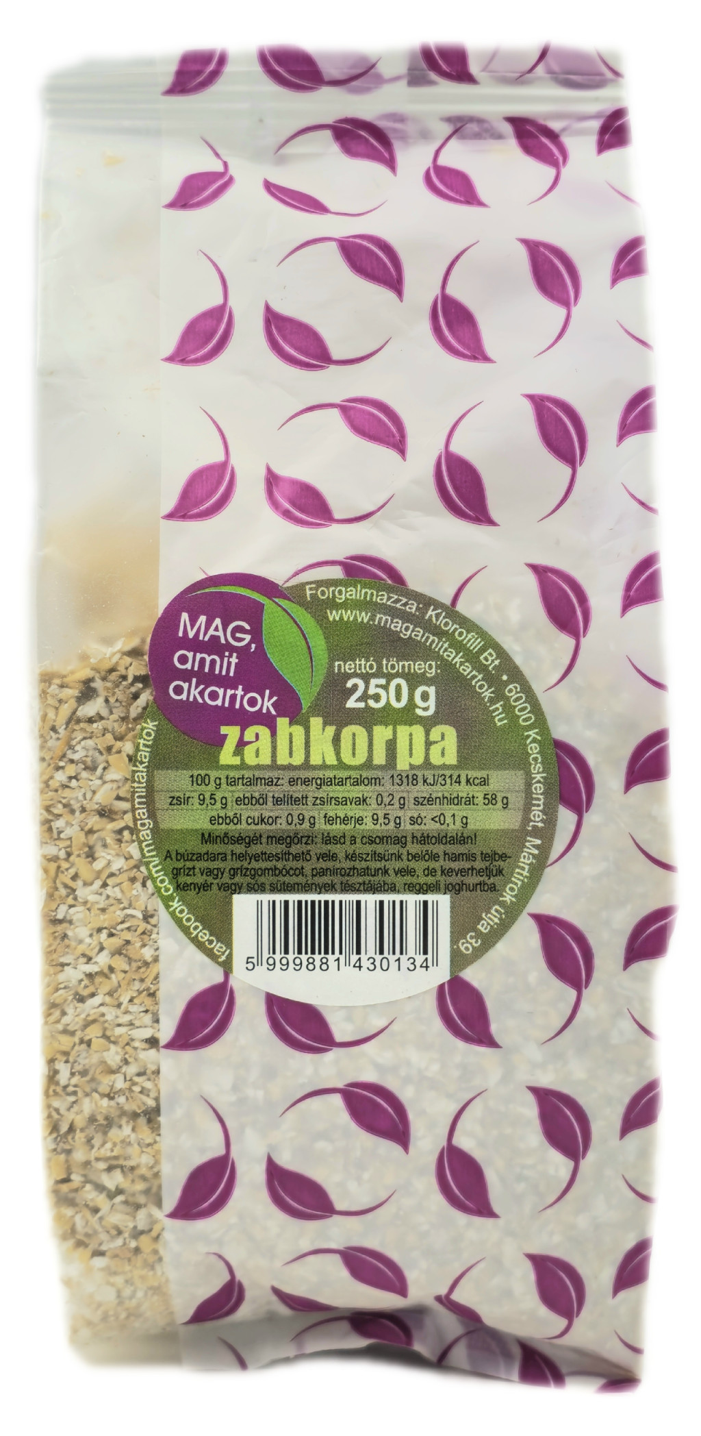Zabkorpa 250g Klorofill Zabkorpa 250g Klorofill