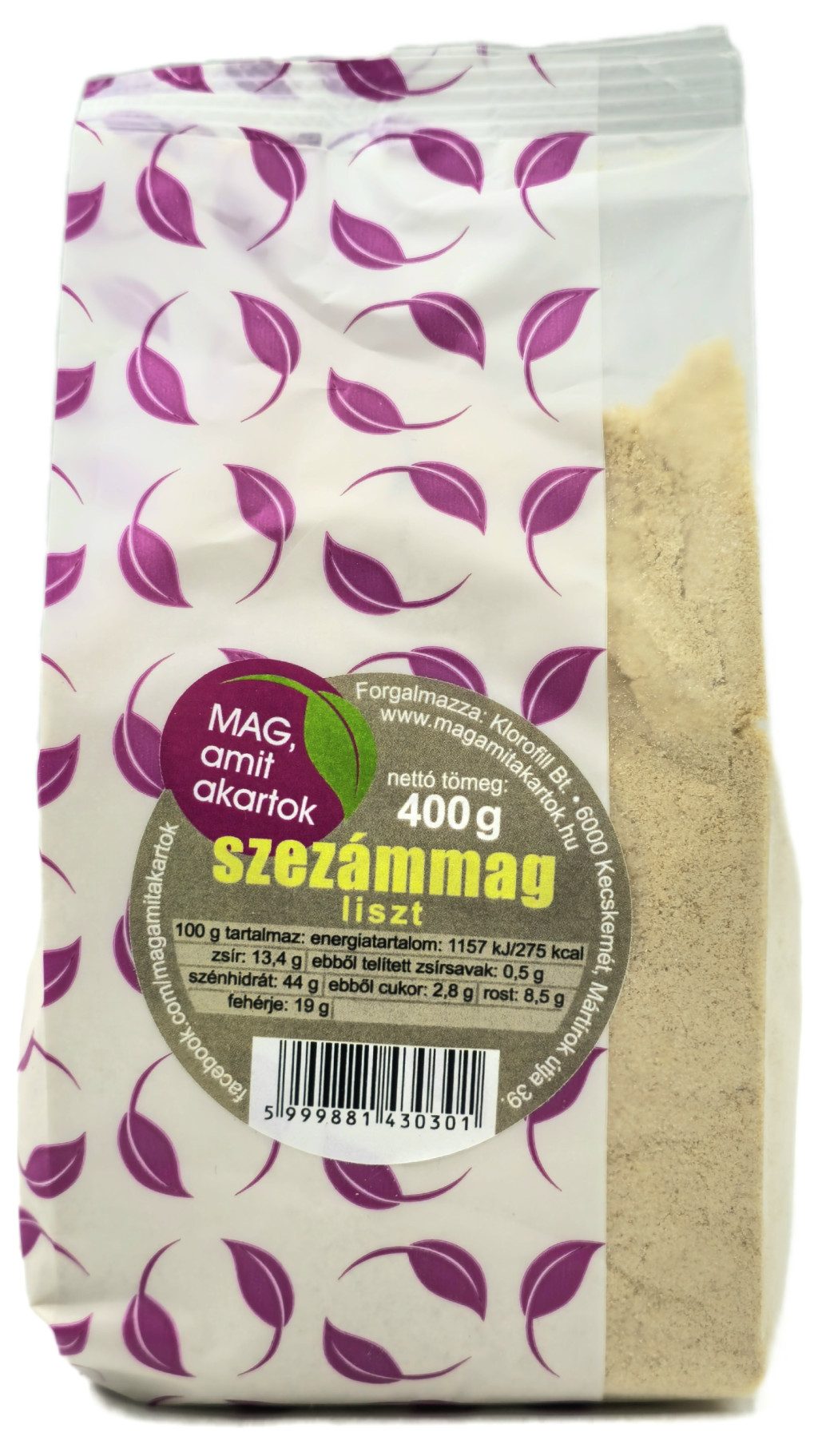 Szezámliszt 400g KLOROFILL Szezámliszt 400g KLOROFILL