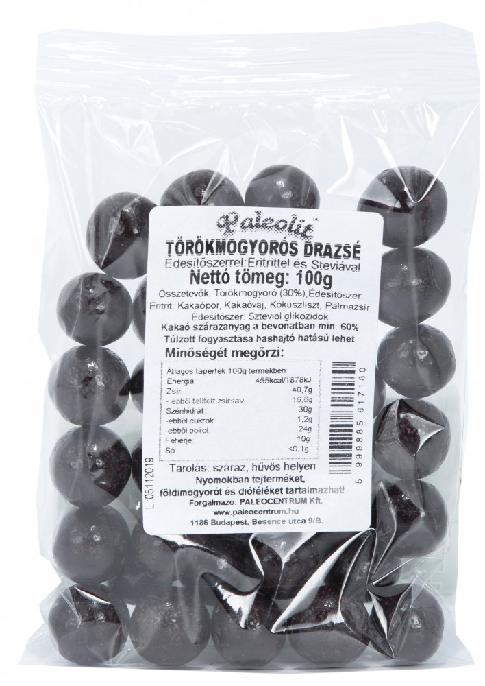 Törökmogyorós drazsé 100g Paleolit Törökmogyorós drazsé 100g Paleolit