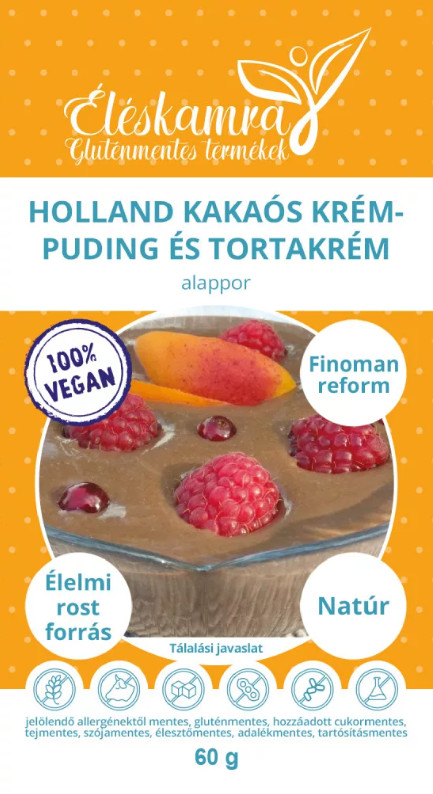 Vegán holland kakaós krémpudingpor 60g Éléskamra Vegán holland kakaós krémpudingpor 60g Éléskamra